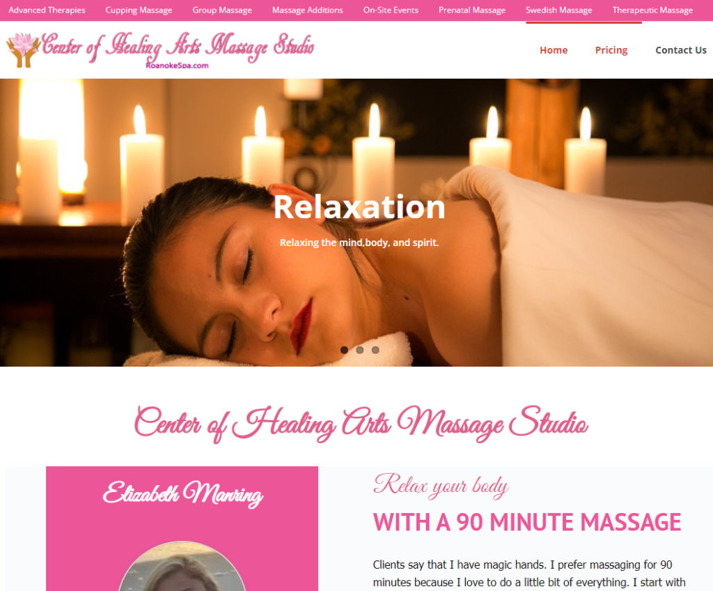 roanokespa website image